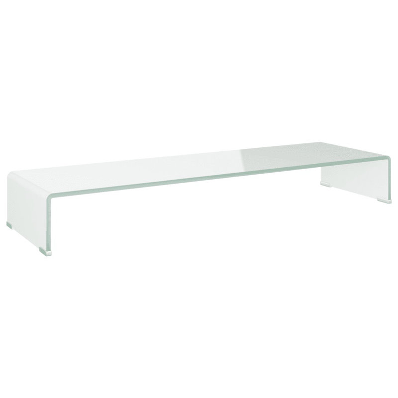 Wakeland TV Stand/Monitor Riser Glass, Transparent, 100cm