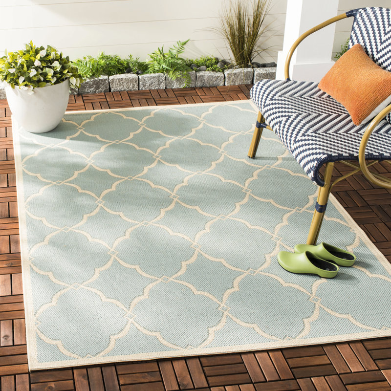 Adler Performance Geometric Indoor/Outdoor Area Rug, Rectangle 9' x 12'