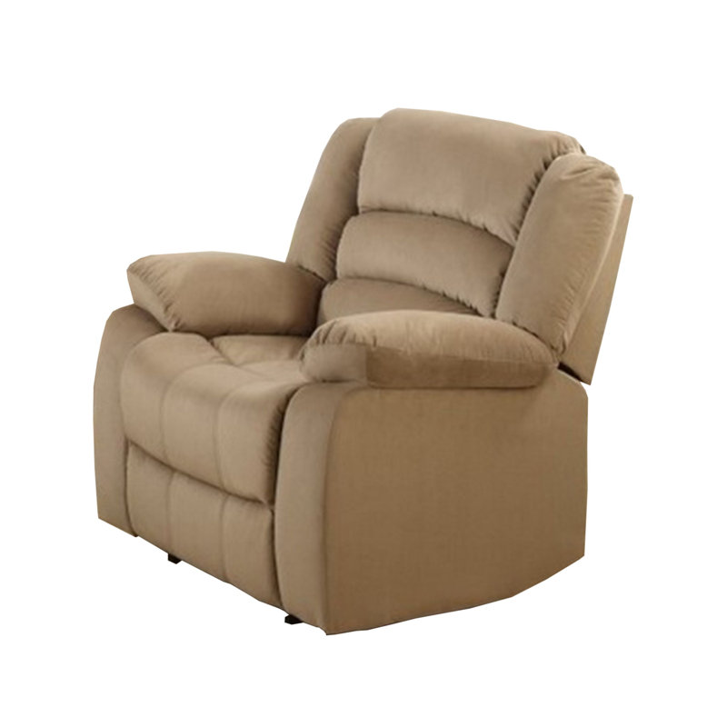 Fauteuil inclinable manuel en cuir 37 po, Similicuir beige
