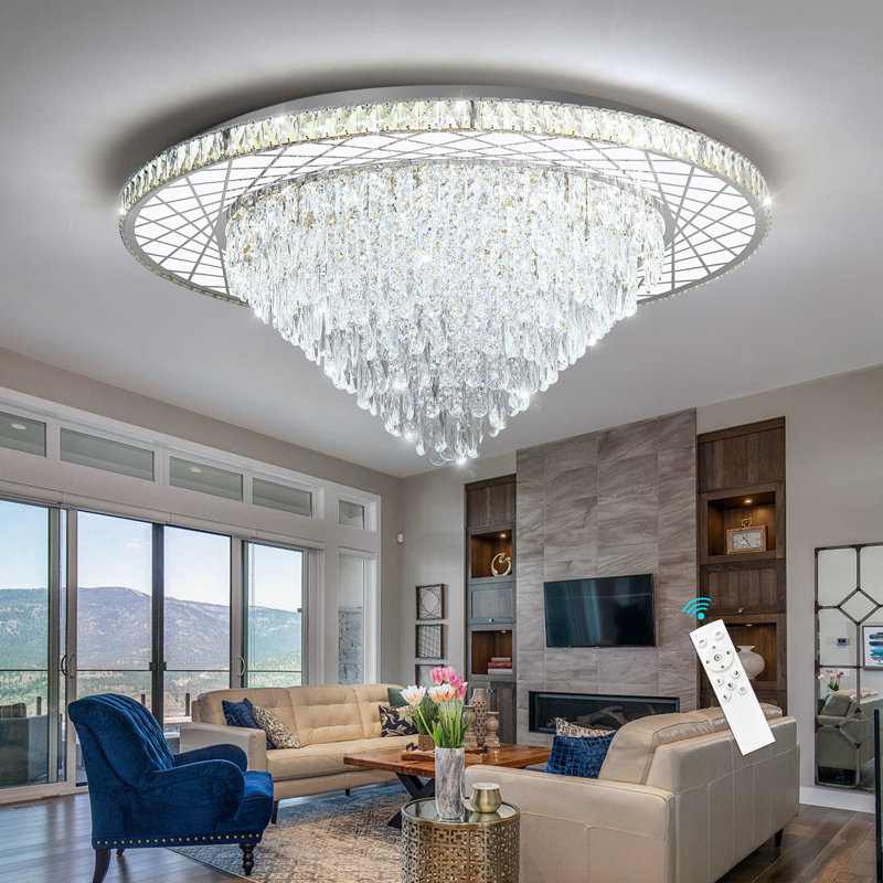 Grand lustre en cristal Glam, Chrome chrome