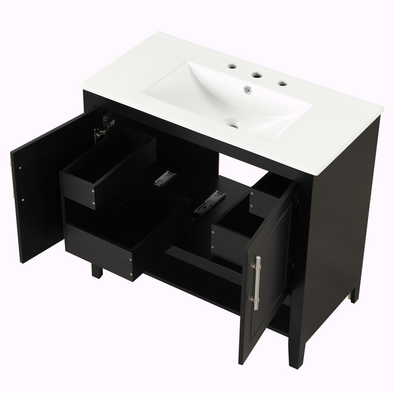 Bayview 36'' Single Bathroom Vanity with Ceramic Top