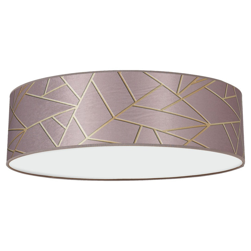 Ziggy Cotton / Cotton Blend Flush Mount, Pink/Gold