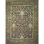 Unusual Purple and Green Color Antique Room Size Wool Pile Agra Carpet