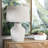 27" Ceramic Table Lamp With Cream Shade