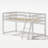 Twin Low Loft Bed - Convertible To Bunk Bed, Solid Wood Modern Bed Frame With LED Strip Lighting, White.-648203534