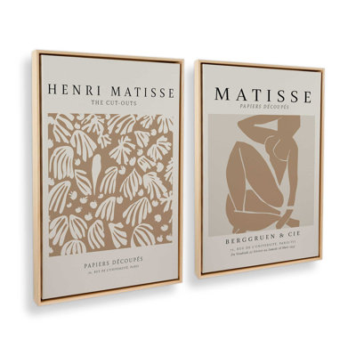 Ensemble de 2 Matisse The Parakeet et Nus Brun