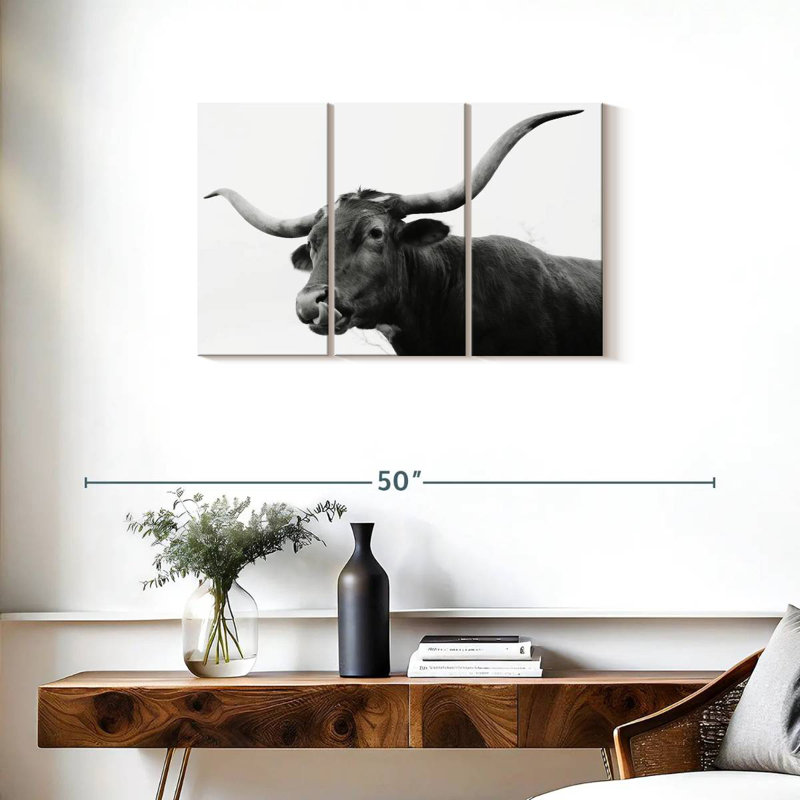 Longhorn Brampt monochrome, H 20 po x l 33 po