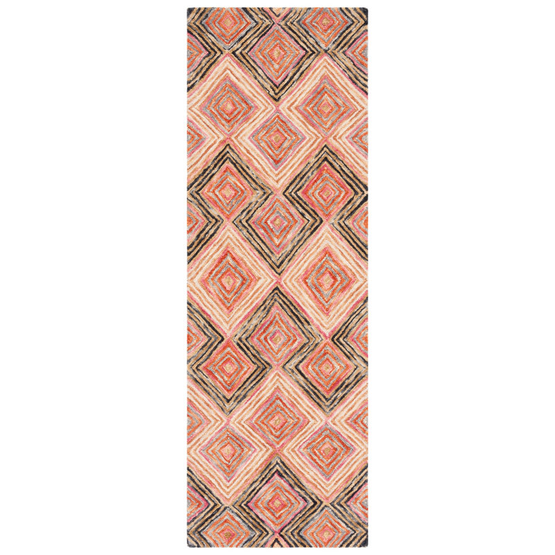 Deyoung Hand Tufted Wool Geometric Rug, Runner 2'3" x 9'