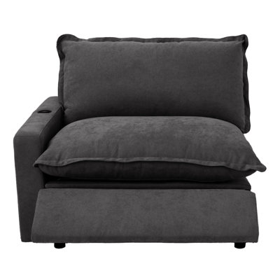 Upholstered Modern Linen Fabric Power One-Armed Chair