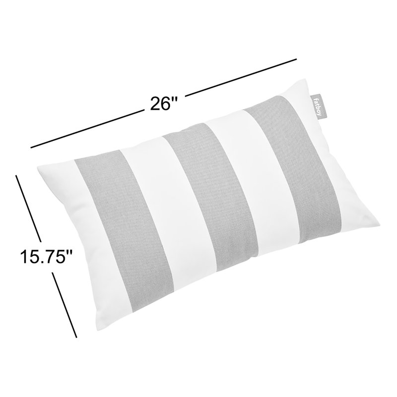 King Outdoor Pillow, Stripe Ocean Blue