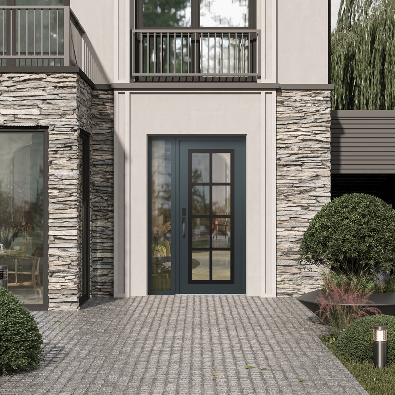Porte d'entrée C-16, L 53,25 po x H 81,69 po, S'ouvre à droite vers l'intérieur, Transparent