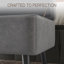 Banc de rangement rembourré de style moderne Mid-Century 47,7 po avec pieds en bois massif-122017009