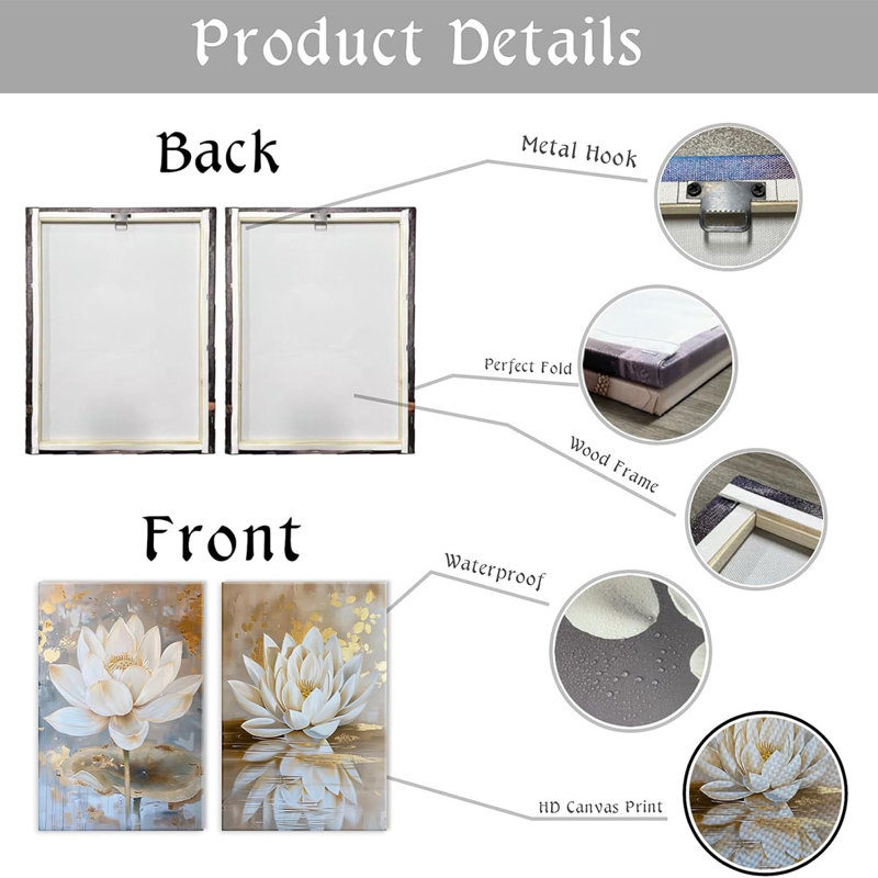 2 Piece Wrapped Canvas Wall Art