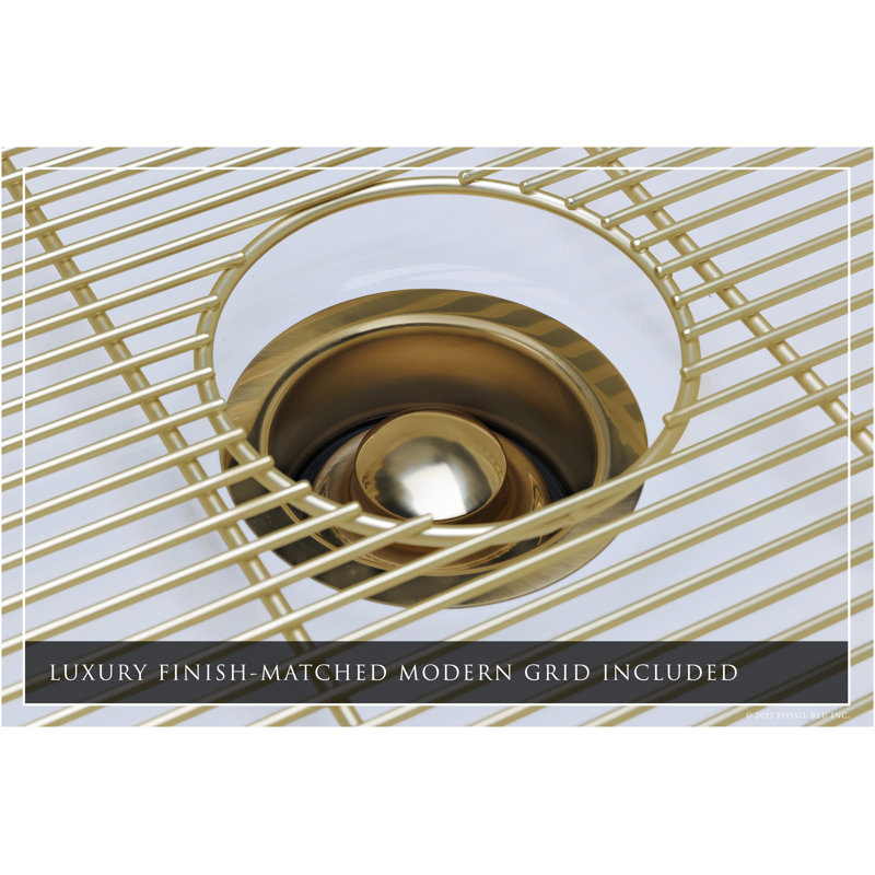 Luxury Solid Fireclay Farmhouse Sink, Brushed Brass Accessories