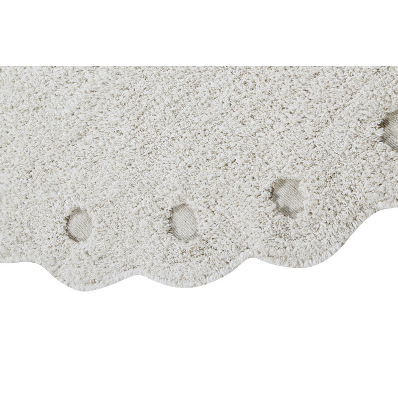 Washable Oval Rug Pine Cone Ivory