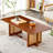 Small Solid Wood Tea Table With , In Rich Walnut Color Decorated Rectangular Coffee Table,