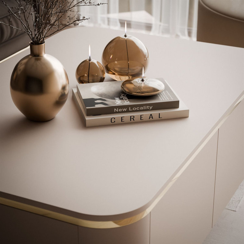 Coffee Table, Angled gold legs