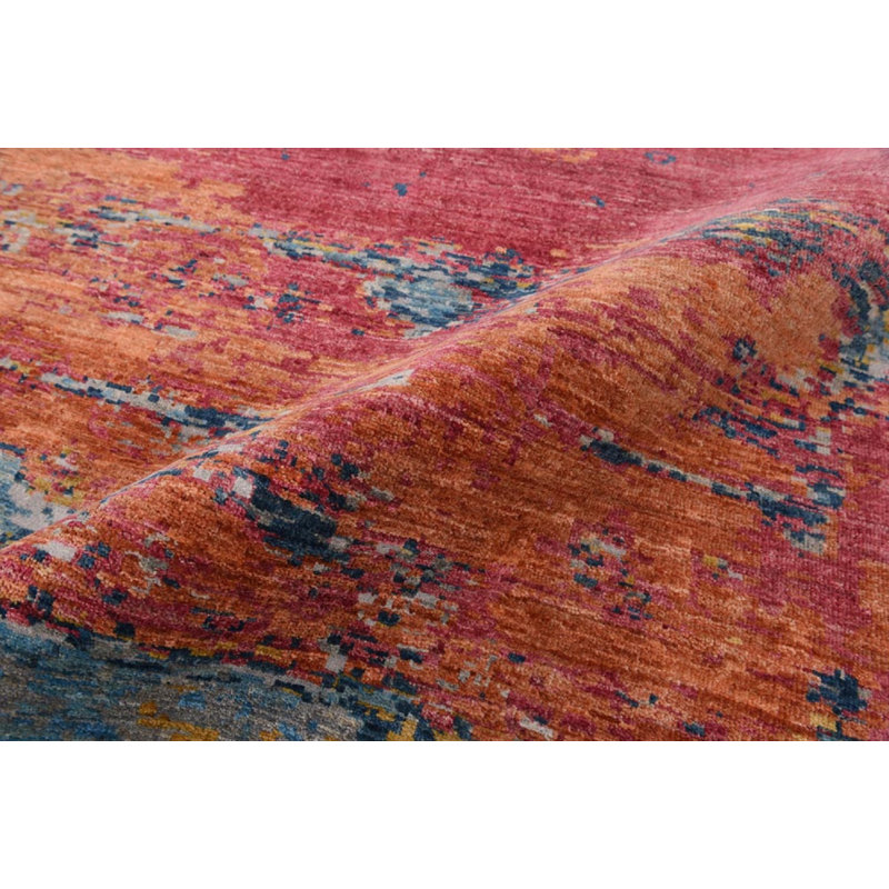 Contemporary One-of-a-Kind Rectangle 6'6" X 9'4" Hand Knotted Area Rug