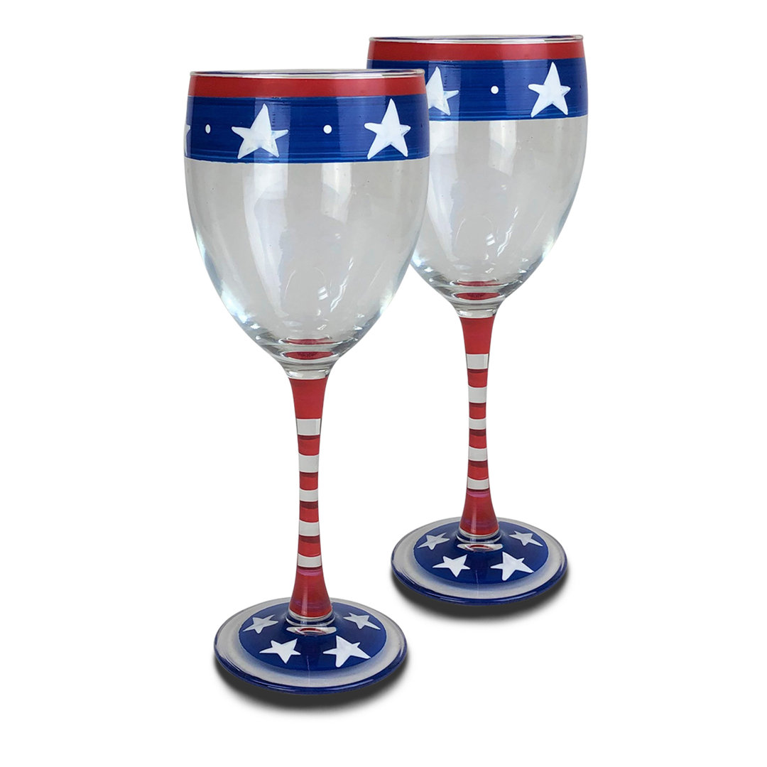 Patriotic All Purpose 11" Wine Glass (Set of 2) The Holiday Aisle®