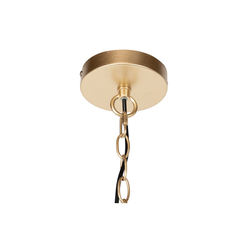 1 - Light Drum Pendant, White/Blue