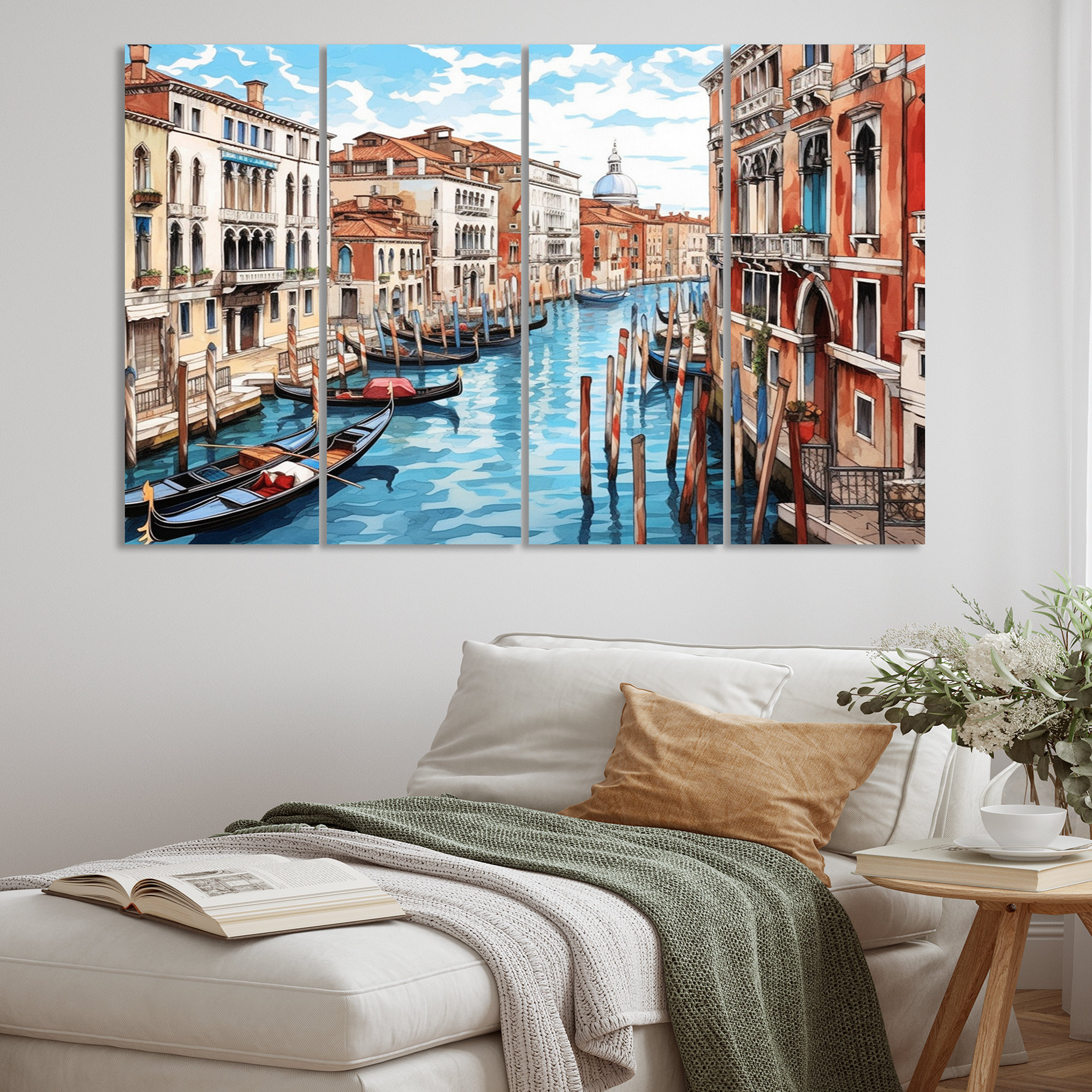 Breakwater Bay Venetian Artistry Canal - Italy Metal Wall Art Set | Wayfair