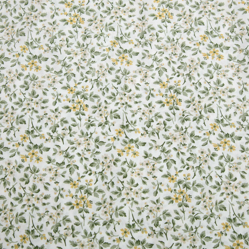Ensemble de draps en percale de coton Laura Ashley, Ensemble de draps pour très grand lit avec 2 taie, Motif floral vert