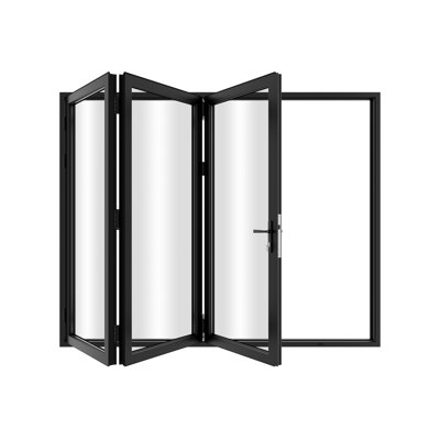 Porte de patio pliante en aluminium à 3 panneaux et largeur 108 po KaMic VersaFold avec verre à argon Low-E