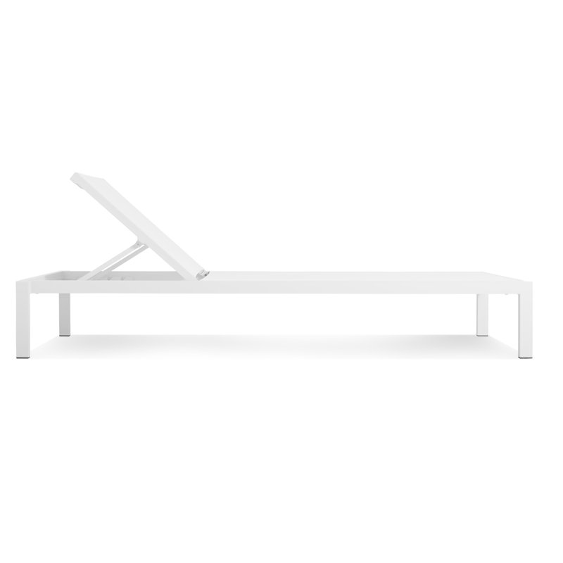 Skiff Outdoor Sun Lounger Single Chaise, White