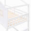 Lit superposé simple au dessus d'un lit simple avec échelle, lit en bois-311379027