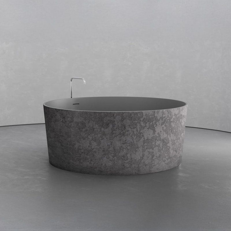 Baignoire autoportante 58,9 po, Gris