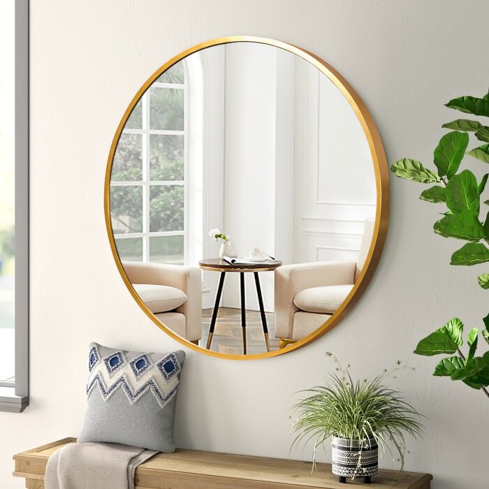 Willa Arlo Interiors Menahan Metal Flat Mirror & Reviews | Wayfair