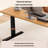 L-Shaped Solid Wood Electric Height-Adjustable Desk with Metal Base-639749821
