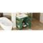 24" Bathroom Vanity With Smooth Sink, Solid Pine Wood Frame, Multifunctional Storage, Hinges, Finish, Finish Classic Legs, Shelving, Easy Assembly, Freestanding-2028400343
