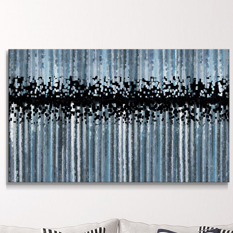 « inquiéter », reproduction d’art sur toile, H 24 po x l 40 po x P 1,5 po, Toile tendue