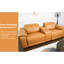 Canapé d'angle modulaire 3 places en cuir brun, confortable, avec fauteuil inclinable électrique et 2 porte-gobelets, style moderne idéal pour les petits espaces, respirant, avec rangements intégrés. Convient également aux bureaux.