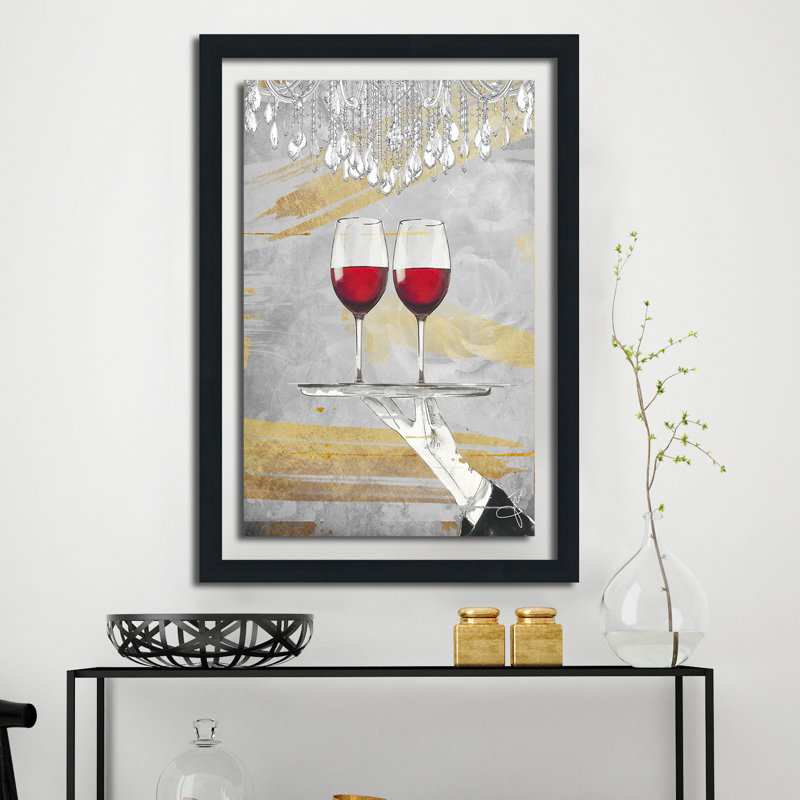 Cheers - Impression sur toile, H 49,5 po x l 33,5 po x P 1 po, Cadre espresso