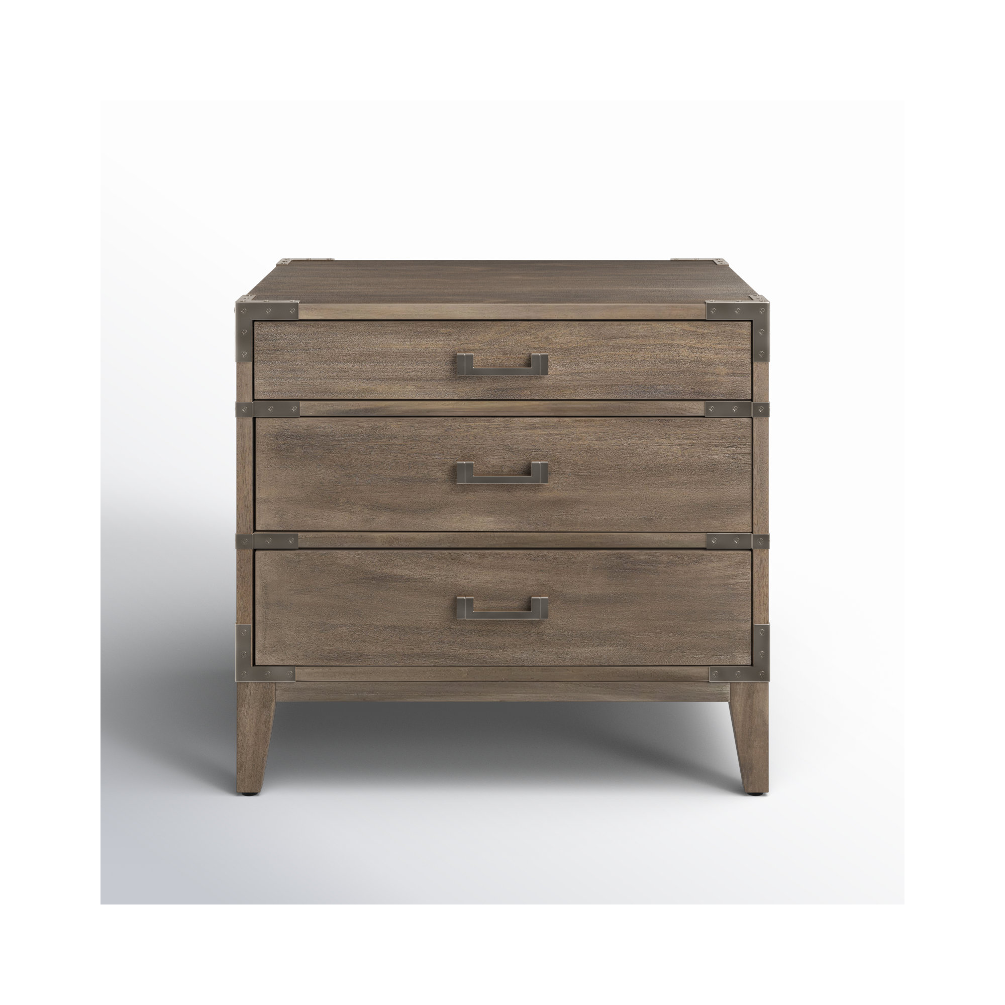 Lauretta 3 - Drawer 26" Nightstand, Ash Brown