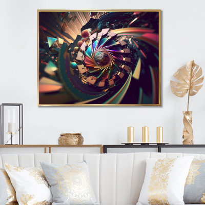 «Spiral Illusion Of Time Futuristic Abstract I», reproduction sur toile