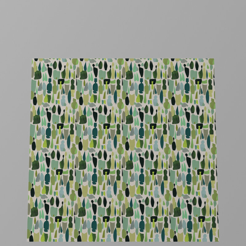 Susan Hable Abstract Wallpaper Roll by Susan Hable, Green
