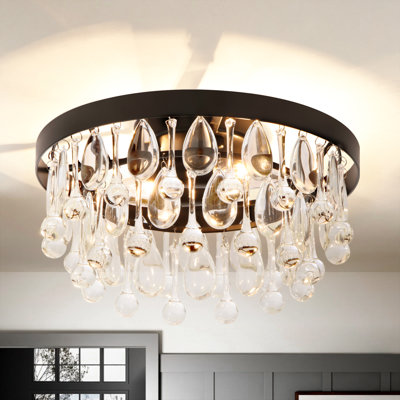 Plafonnier encastré en cristal 2 lumières Marleigh