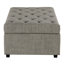 Lit pliant gris, 49,6 po, conversion facile, surface de sommeil confortable, lin, matelas à mémoire de forme-1054237881
