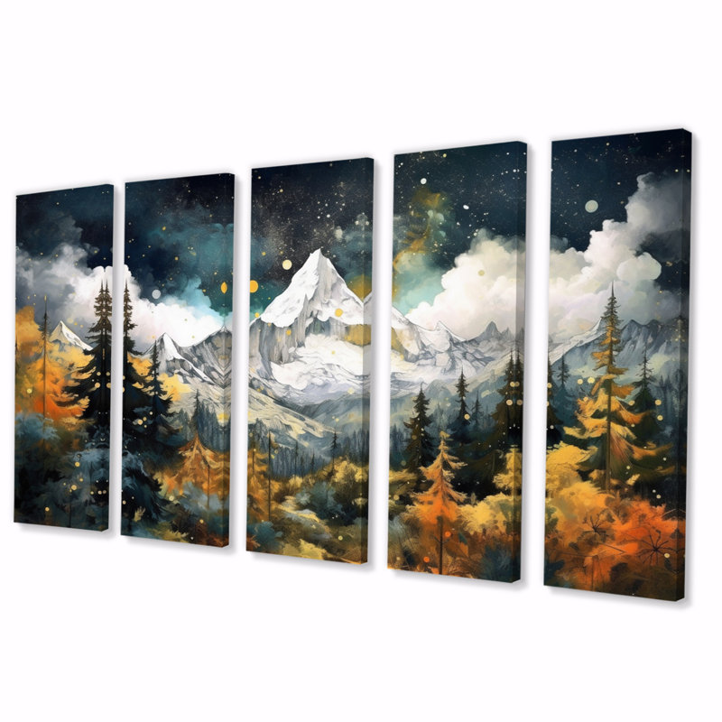 Scandinavian Simplicity I - impression d'art mural scandinave - 5 panneaux égaux