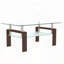 Table basse rectangulaire en verre trempé à 2 couches - transparent, 39,37 po-440172369