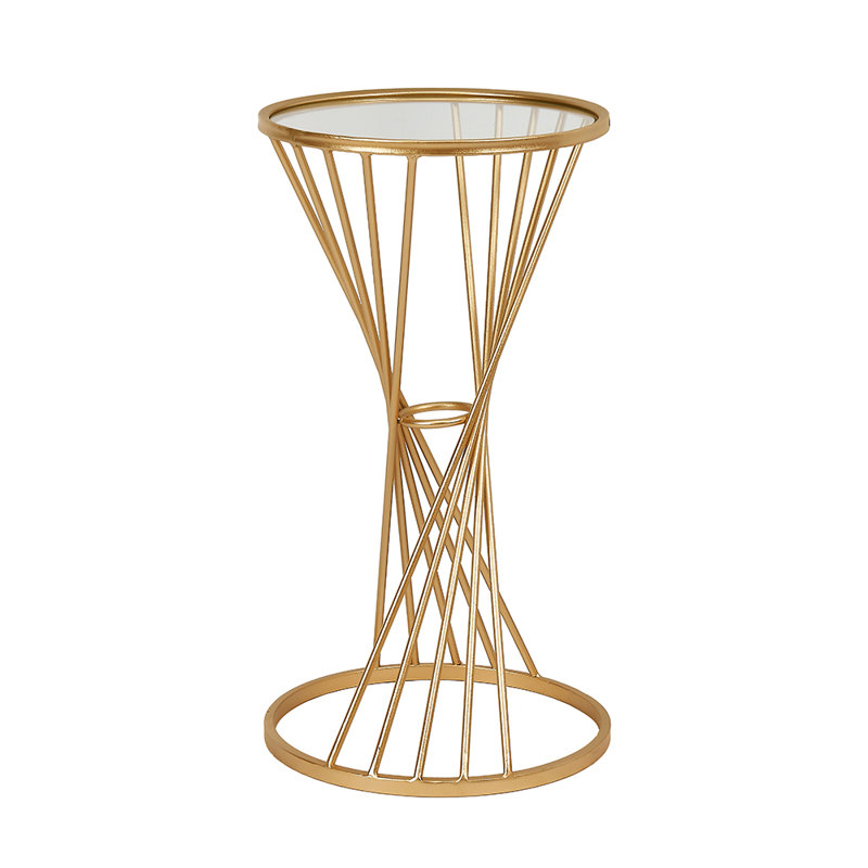 Lebanon Glass Top Pedestal End Table