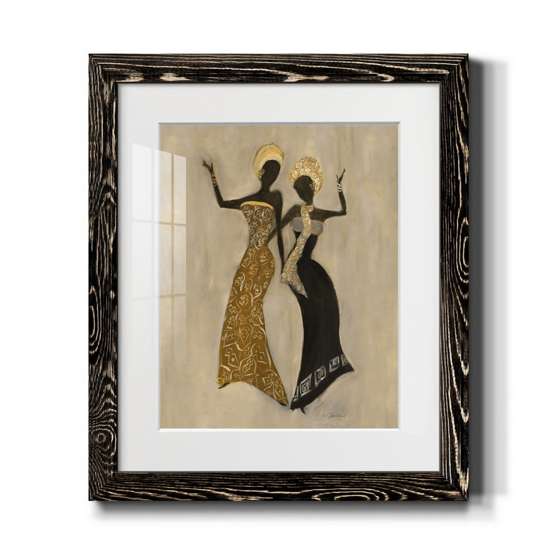 Célébration II - Reproduction d'art graphique sur papier encadré, Noir, H 24 po x l 18 po x P 1,5 po