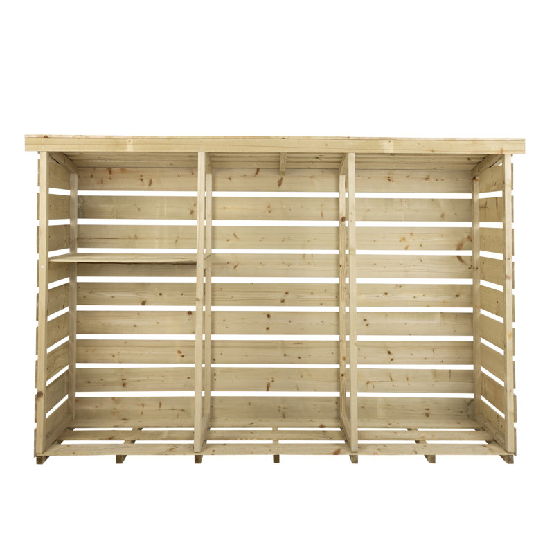 Rapp 237cm W x 56cm D Solid Wood Log Store