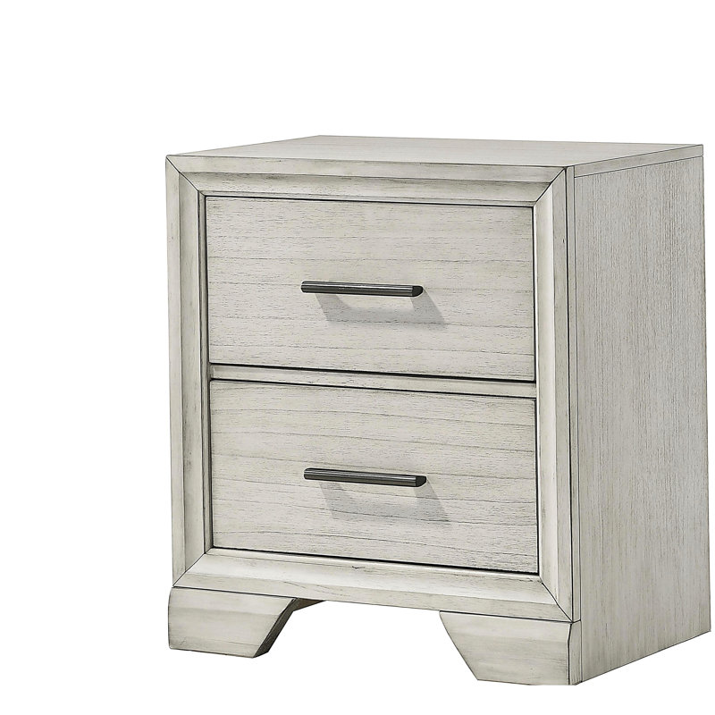1 table de chevet avec deux tiroirs de rangement
