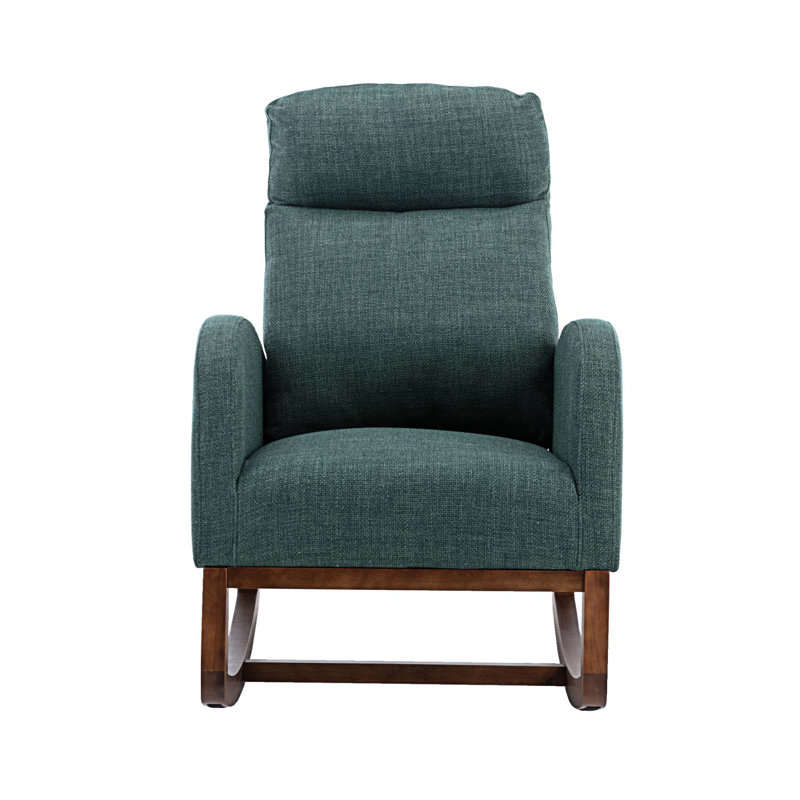 Chaise berçante Jonnita, Polyester émeraude
