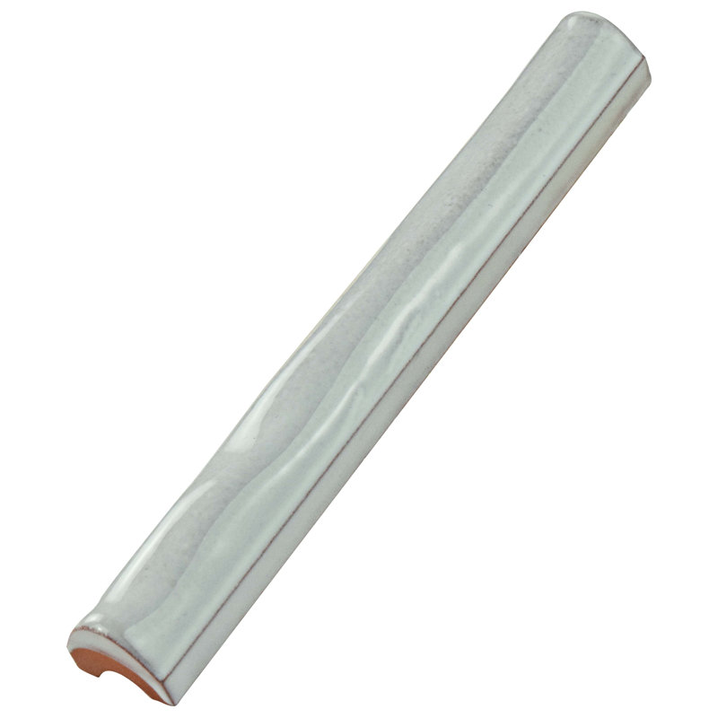 Antic Special 6" x 0.75" Glossy Ceramic Pencil Liner Tile Trim in Milk White