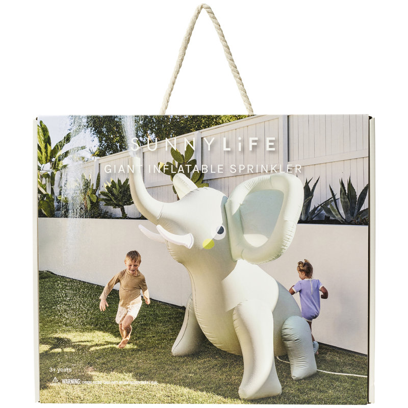 Gicleur gonflable géant: Eli l'éléphant gris